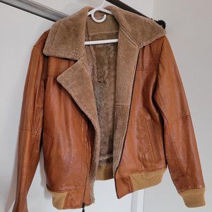Genuine Leather Handmade Bomber Jacket from Afghanistan
